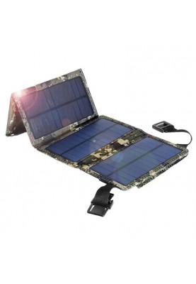 Складаний сонячний зарядний пристрій Solar panel 20w 5V 1.5A з контролером та USB (Хакі)