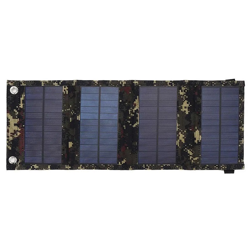 Складаний сонячний зарядний пристрій Solar panel 20w 5V 1.5A з контролером та USB (Хакі)