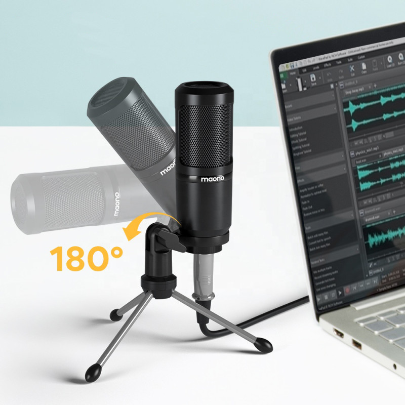 Студійний конденсаторний мікрофон Maono AU-PM360TR (Чорний)