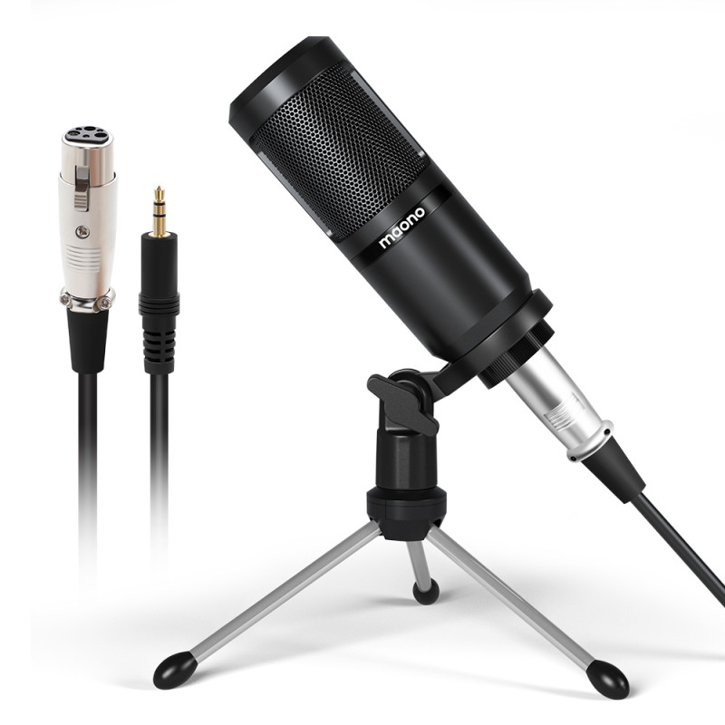 Студійний конденсаторний мікрофон Maono AU-PM360TR (Чорний)