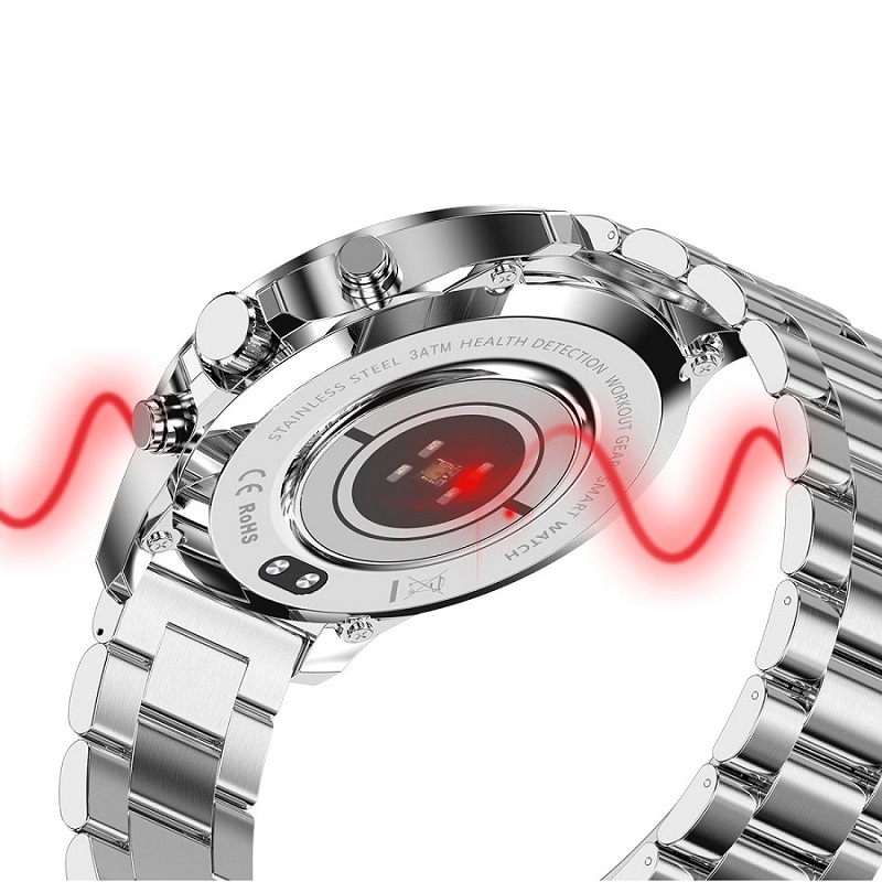Розумний годинник Linwear LW09 Metal з вимірюванням кисню в крові (Сріблястий)