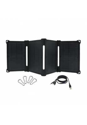 Складаний сонячний зарядний пристрій Solar panel IP67 28W (X001I2BOR5) (Чорний)