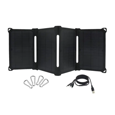 Складаний сонячний зарядний пристрій Solar panel IP67 28W (X001I2BOR5) (Чорний)