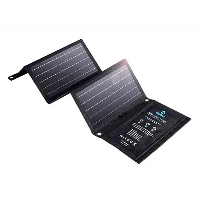 Зарядний пристрій із сонячною панеллю Solar panel B401 28W + 2xUSB (Чорний)