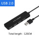 USB hub Acasis AB2-L412 на 4 порти USB 2.0 (Чорний)