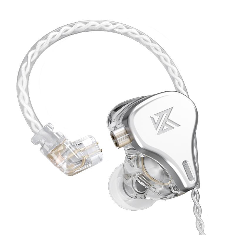 Динамічні навушники KZ DQ6 з 3 випромінювачами (Сріблястий)