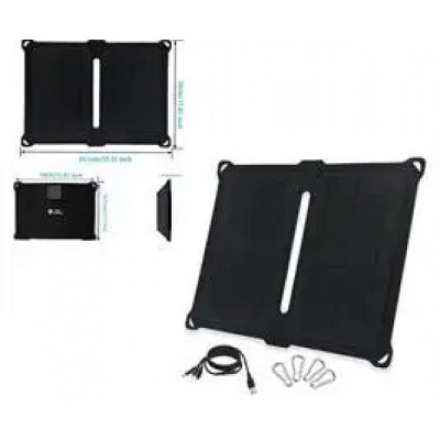 Портативна сонячна зарядна панель IP67 Solar panel 14W 2xUSB (X001I24TLX) (Чорний)