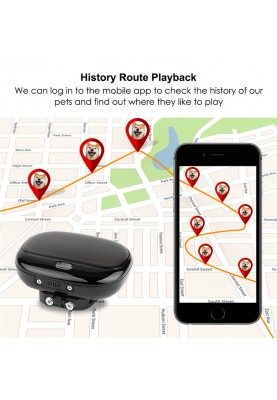 GPS трекер для собак GPS Tracker V43 з відстежуванням (Чорний)