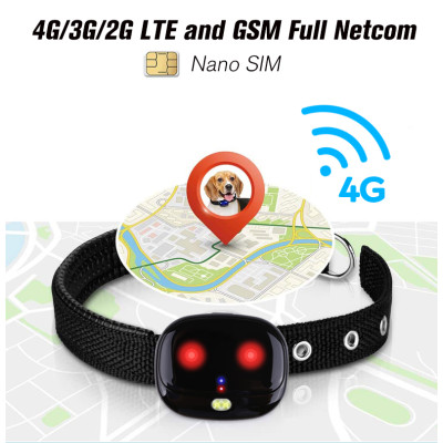 GPS трекер для собак GPS Tracker V43 з відстежуванням (Чорний)