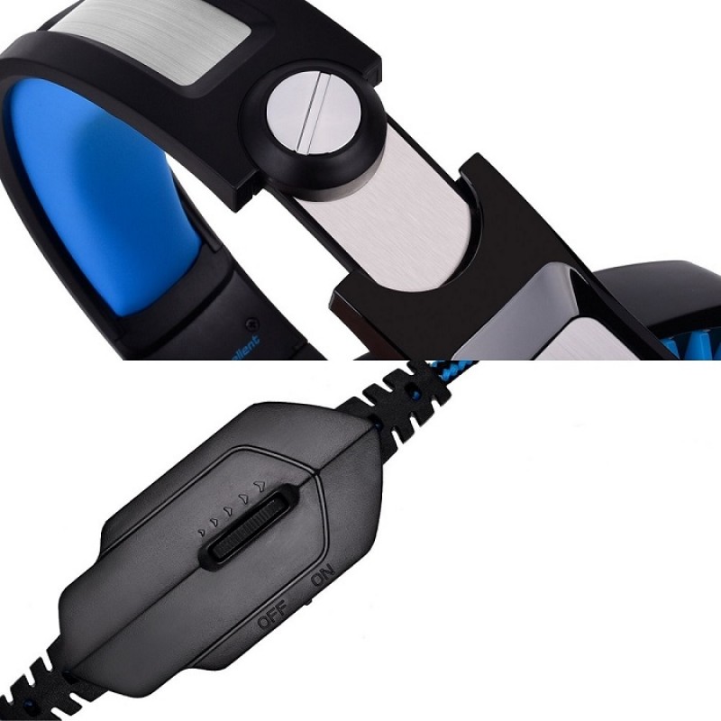 Геймерські навушники Kotion Each G2000 Generation II з поворотним мікрофоном (Чорно-синій)