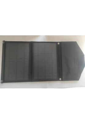 Складаний сонячний зарядний пристрій Solar panel 14W 2xUSB (Чорний)