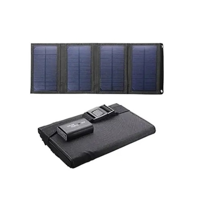 Складаний сонячний зарядний пристрій Solar panel 15W 1xUSB (X001JA) (Чорний)