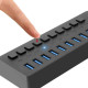 USB hub Acasis P-10 (Чорний)