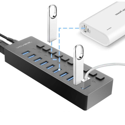 USB hub Acasis P-10 (Чорний)