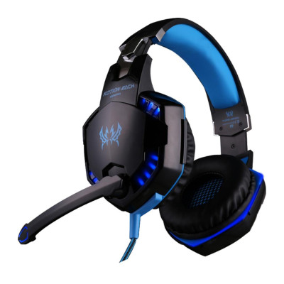 Геймерські навушники Kotion Each G2000 Pro Gaming з підсвіткою (Чорно-синій)