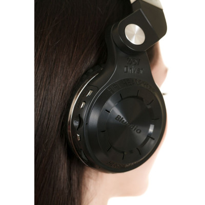 Бездротові Bluetooth навушники Bluedio T2 Plus з вбудованим радіо (Чорний)