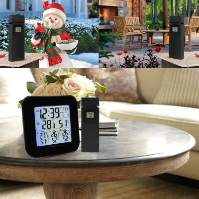 Метеостанція KKMoon weather station WEA-46 з трьома датчиками (Чорний)
