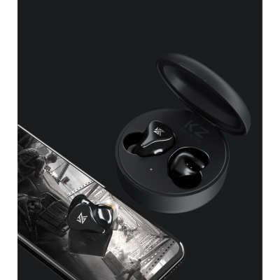 Бездротові Bluetooth навушники KZ Z1 Pro з динамічними випромінювачами (Чорний)
