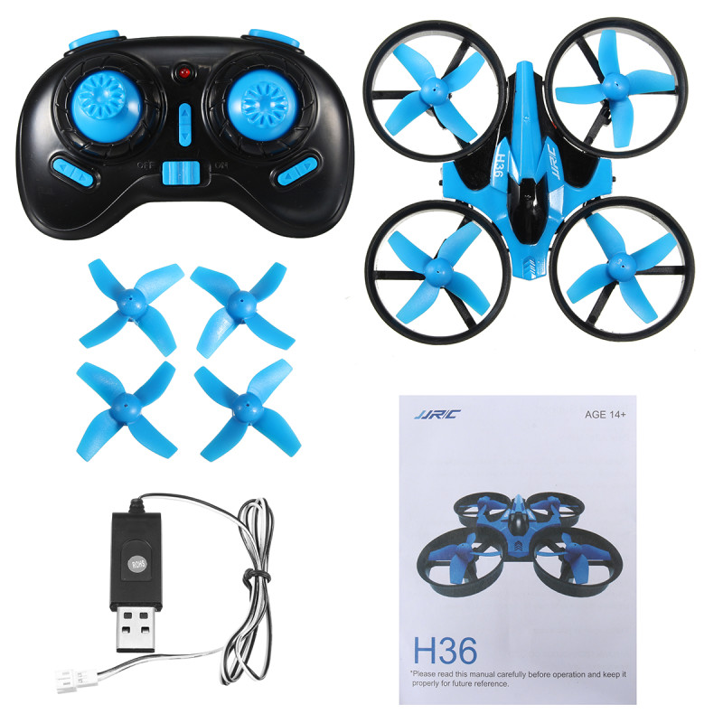 Міні квадрокоптер JJRC H36 з 6-ти осьовим гіроскопом (Синій)