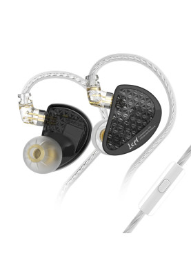 Внутрішньоканальні навушники KZ AS16 Pro With MIC з 16 арматурними випромінювачами (Чорний)