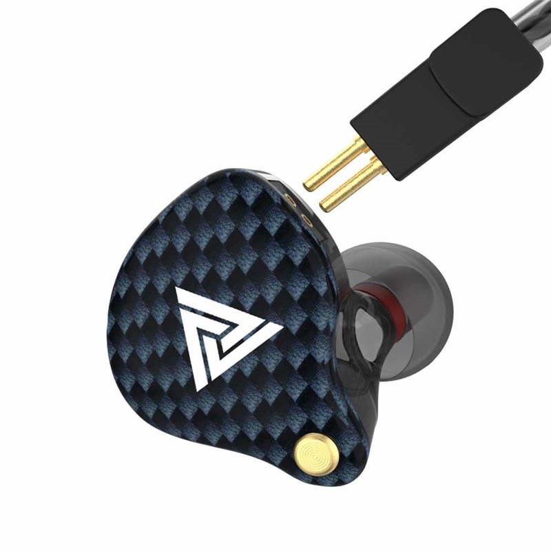 Вакуумні навушники QKZ VK4 з динамічним випромінювачем (Чорний)