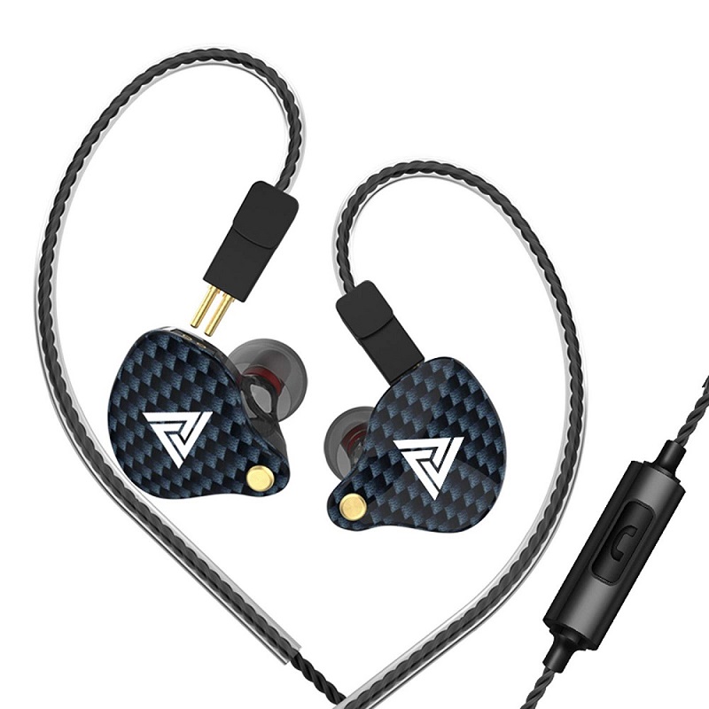Вакуумні навушники QKZ VK4 з динамічним випромінювачем (Чорний)