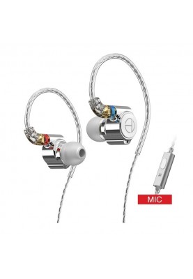 Гібридні навушники TRN TA1 з мікрофоном (Сірий)