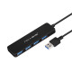 USB hub Acasis AB3-L46 на 4 порти USB 3.0 (Чорний)