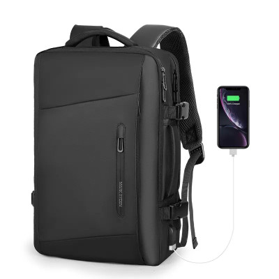 Рюкзак для ноутбука 17.3 дюйма Mark Ryden MR9299 з ортопедичною спинкою та USB-портом (Чорний)