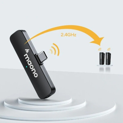 Компактна бездротова мікрофонна система MAONO AU-WM600-C1 (Чорний)