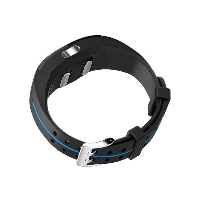 Розумний фітнес-браслет Jiks Fit з тонометром та виміром ЕКГ (Чорно-синій)