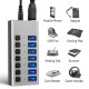 USB hub Acasis H707 на 7 портів USB 3.0 (Сірий)