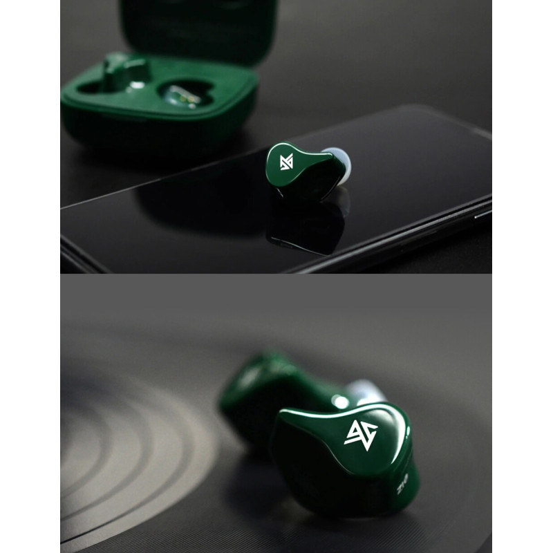 Бездротові Bluetooth навушники KZ Z1 з кейсом для зарядки (Зелений)