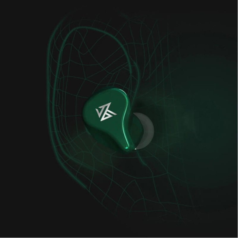 Бездротові Bluetooth навушники KZ Z1 з кейсом для зарядки (Зелений)