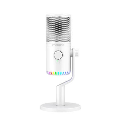 Конденсаторний мікрофон Maono DM30 з RGB-підсвічуванням (Білий)