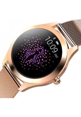 Розумний смарт годинник King Wear KW10 Metal із захистом від води (Рожево-золотий)