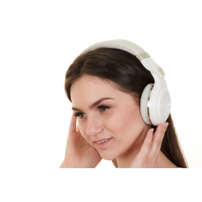 Бездротові Bluetooth навушники Bluedio T2 Plus з вбудованим радіо (Білий)