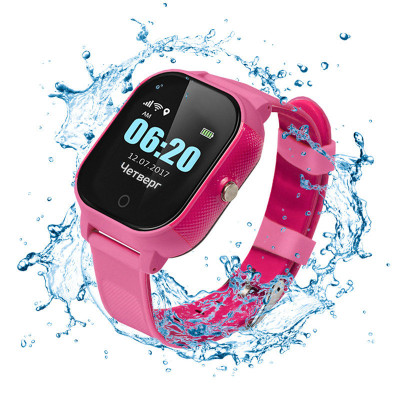 Дитячий смарт-годинник Lemfo DF50 Ellipse Aqua з GPS трекером (Рожевий)