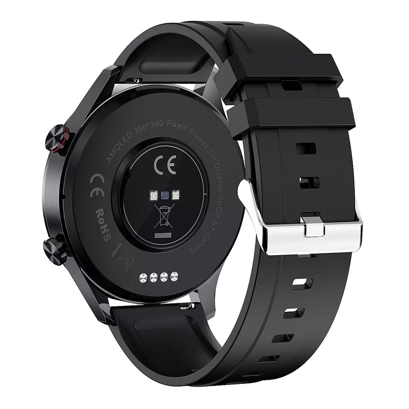 Розумний годинник Linwear LA23 Silicone з AMOLED дисплеєм (Чорний)