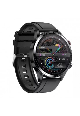Розумний годинник Linwear LA23 Silicone з AMOLED дисплеєм (Чорний)
