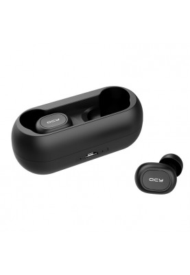 Бездротові Bluetooth навушники QCY QS1 (T1C) із зарядним кейсом (Чорний)