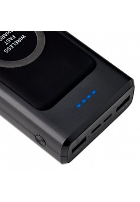 Повербанк бездротовий 20000 мАг SBS Wireless 10Вт 2.1А 2x USB Type-C (Чорний)
