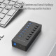 USB hub Acasis H707 на 7 портів USB 3.0 (Чорний)