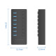 USB hub Acasis H707 на 7 портів USB 3.0 (Чорний)