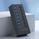 USB hub Acasis H707 на 7 портів USB 3.0 (Чорний)