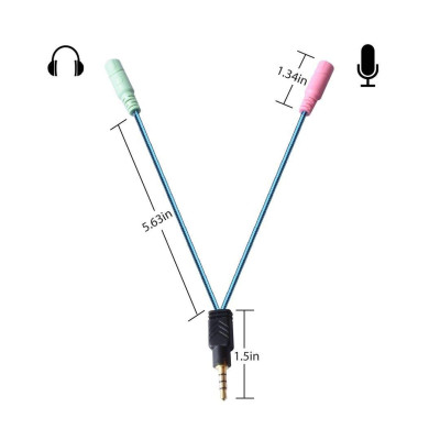 Аудіо-перехідник для навушників double to single (Чорний)