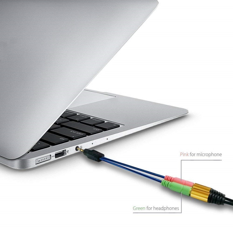 Аудіо-перехідник для навушників double to single (Чорний)