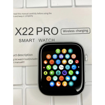Розумний годинник Lemfo X22 PRO з бездротовою зарядкою (Чорний)