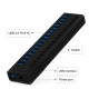 USB hub Acasis H716PB з блоком живлення (Чорний)