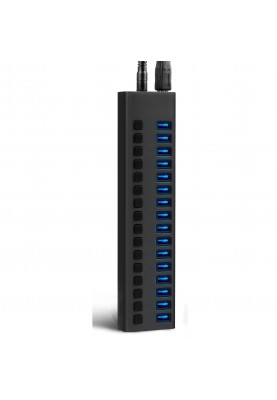 USB hub Acasis H716PB з блоком живлення (Чорний)